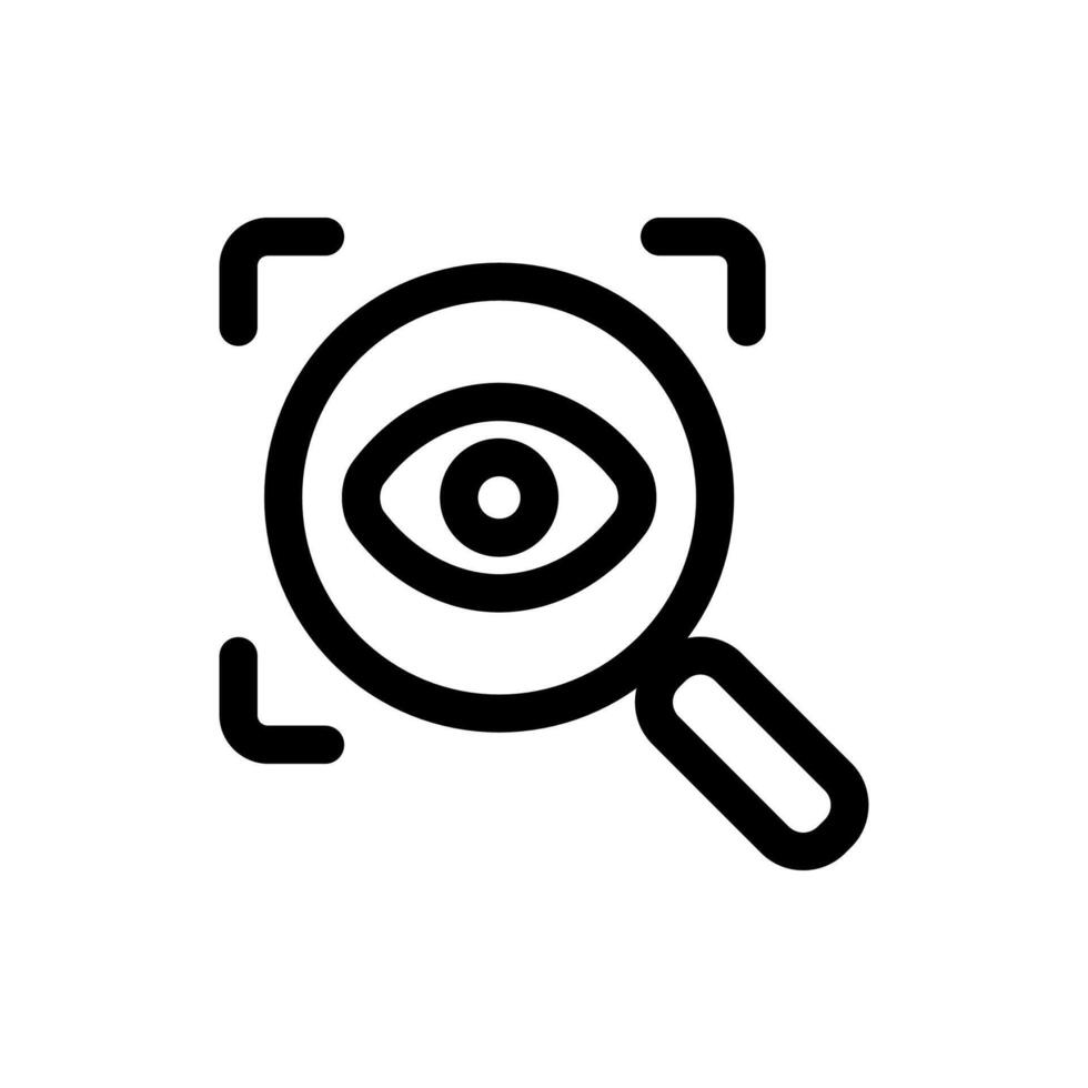 Finder Icon Line Design Style vector