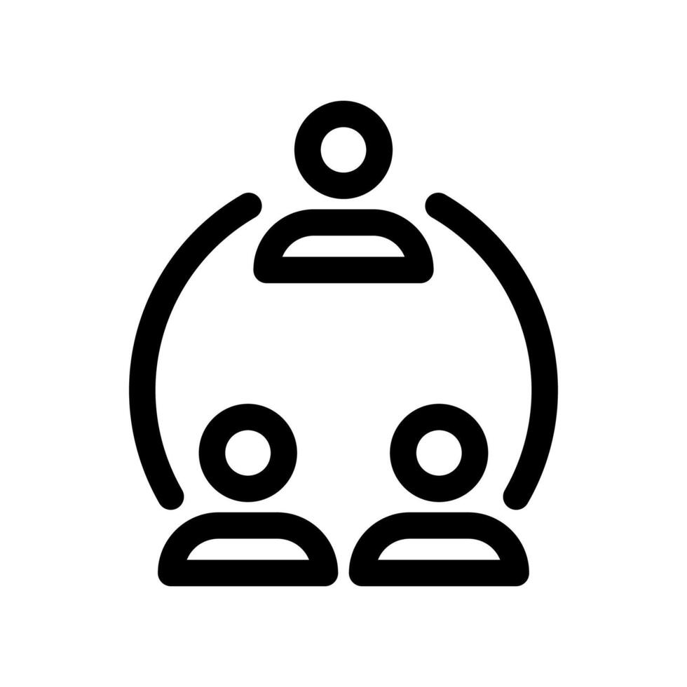 Teamwork Icon Line Design Style vector