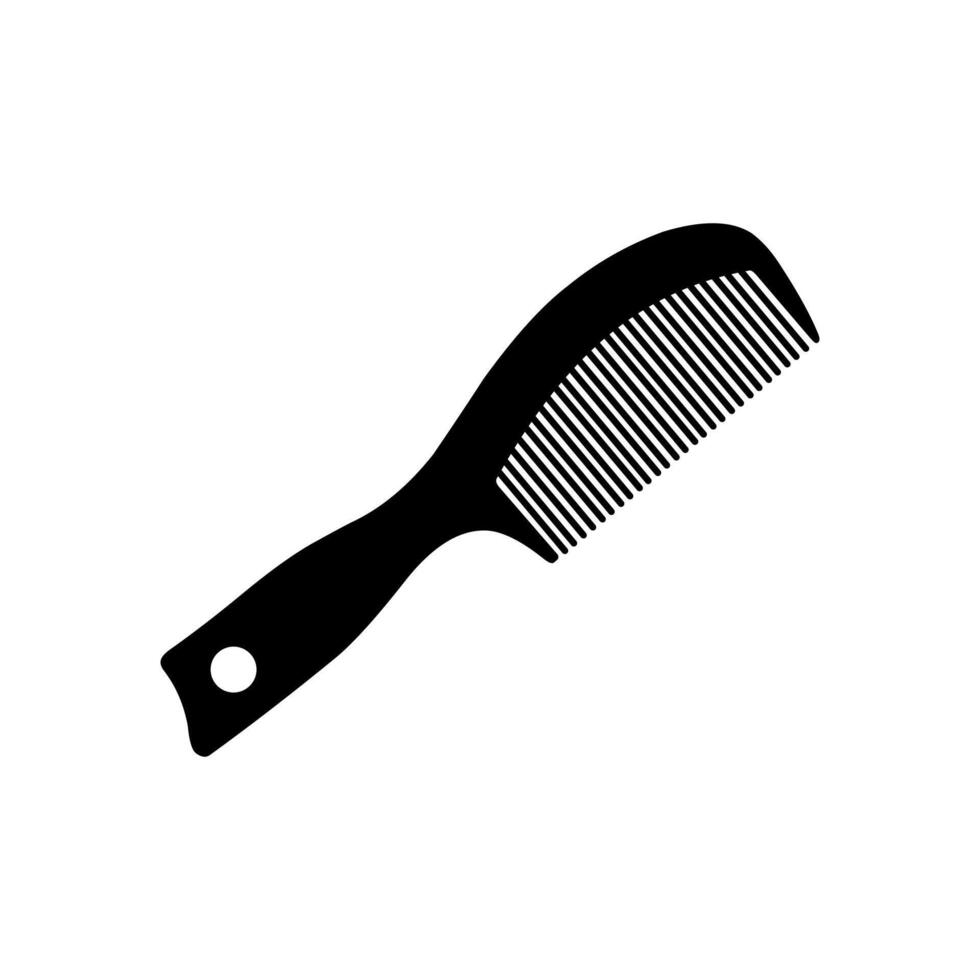 Black comb icon vector