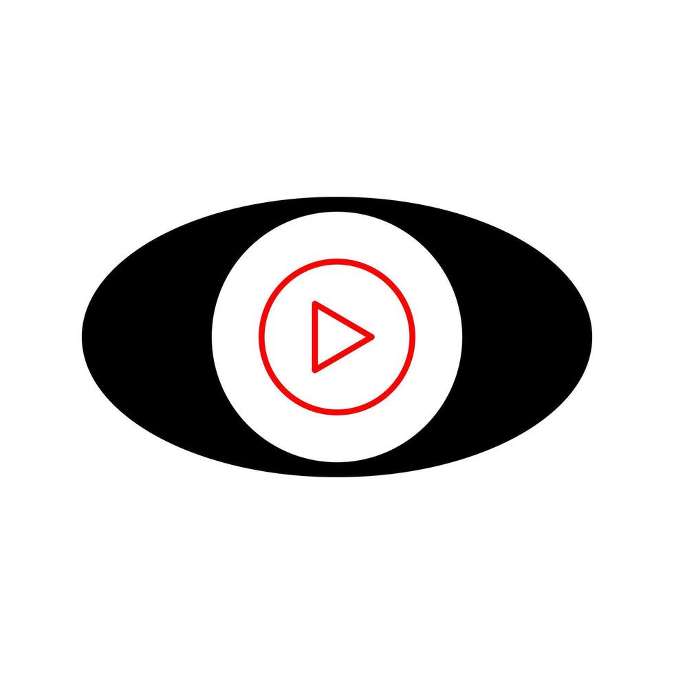 A black and white player icon on a white background vector