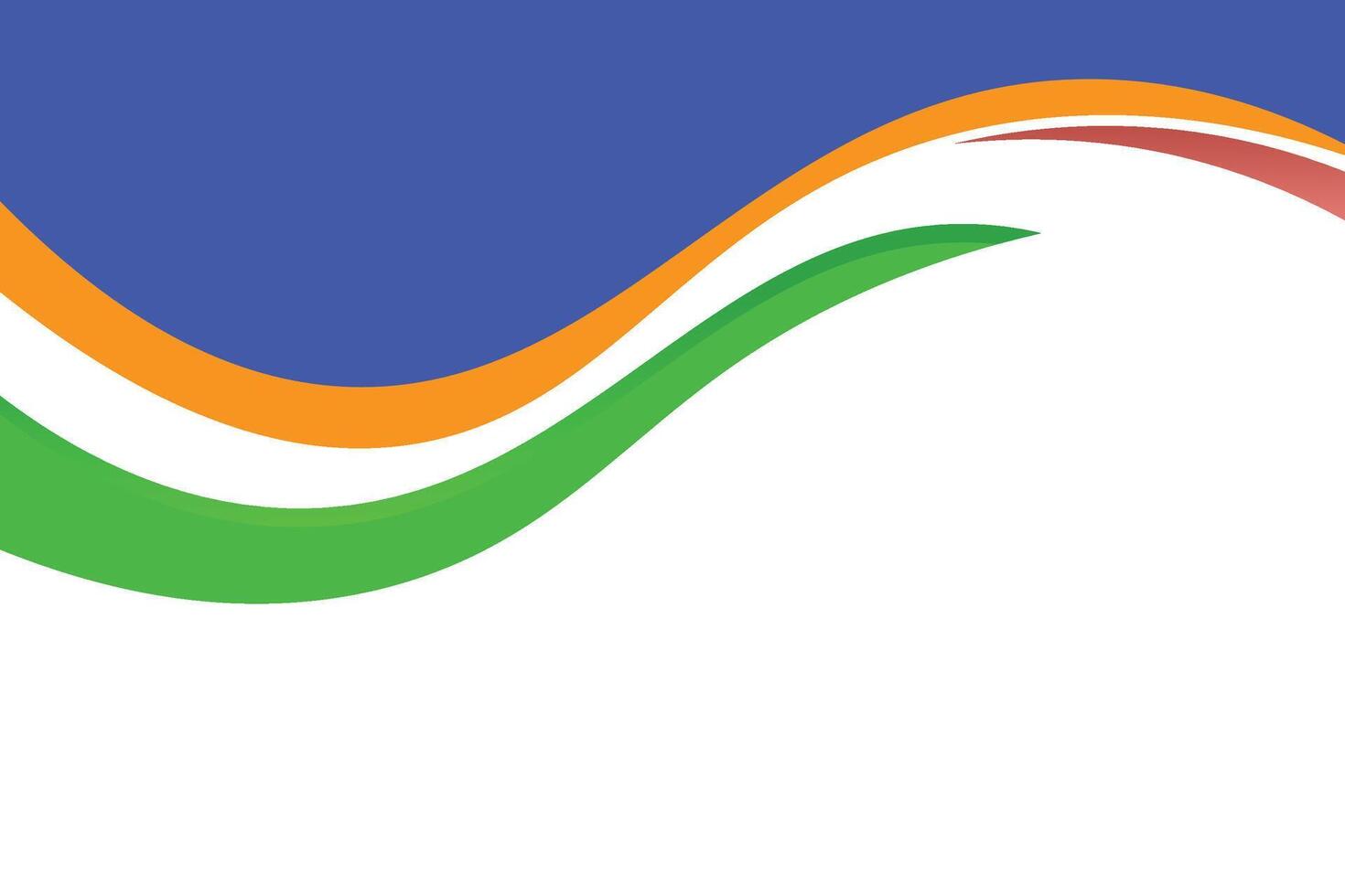 blue, green and orange color wave vector
