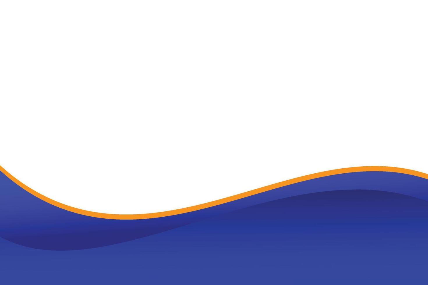 blue and orange wave background vector