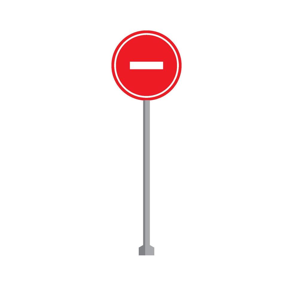 No entry sign illustration vector