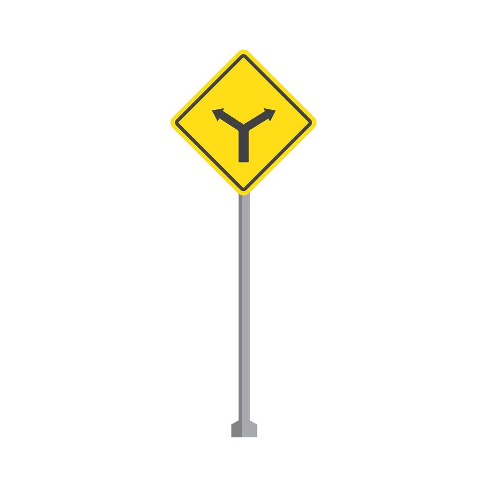 A yellow sign with a yellow arrow pointing to the right vector
