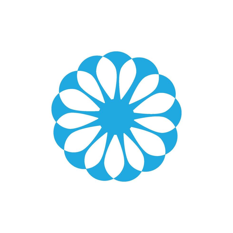 A blue flower with a white background vector