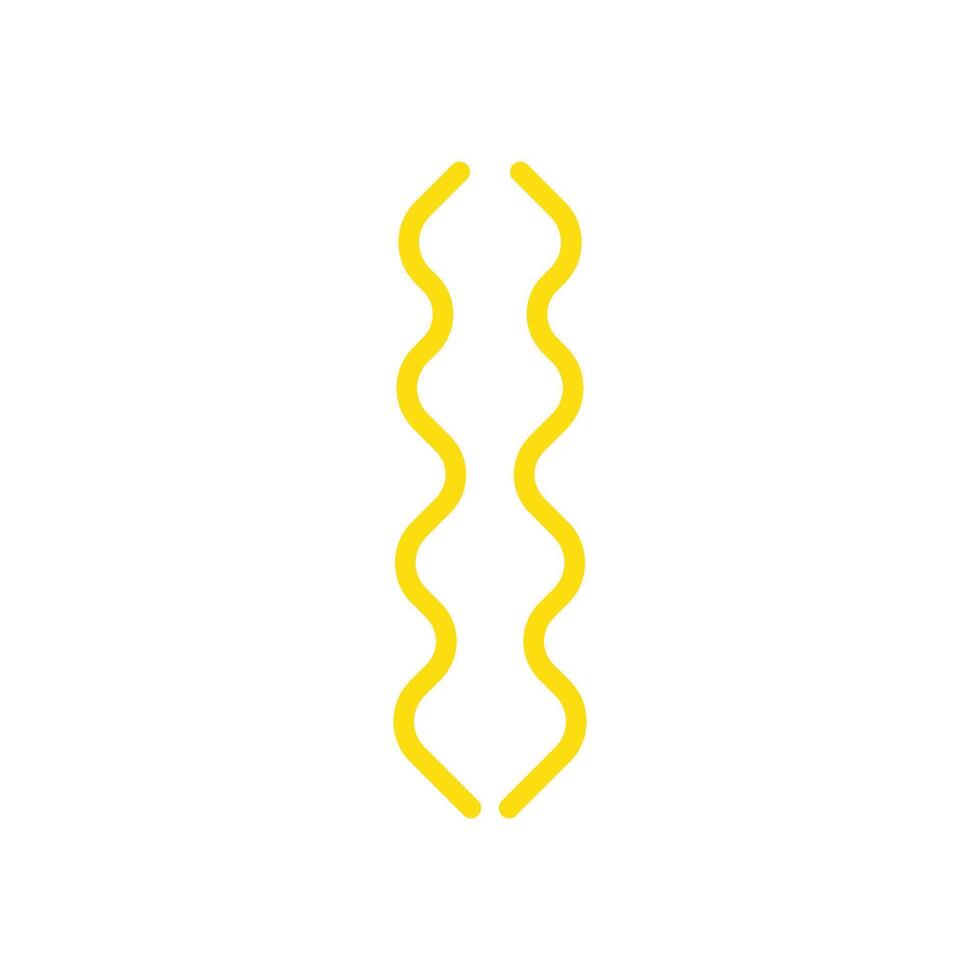 A yellow wavy line on a white background vector