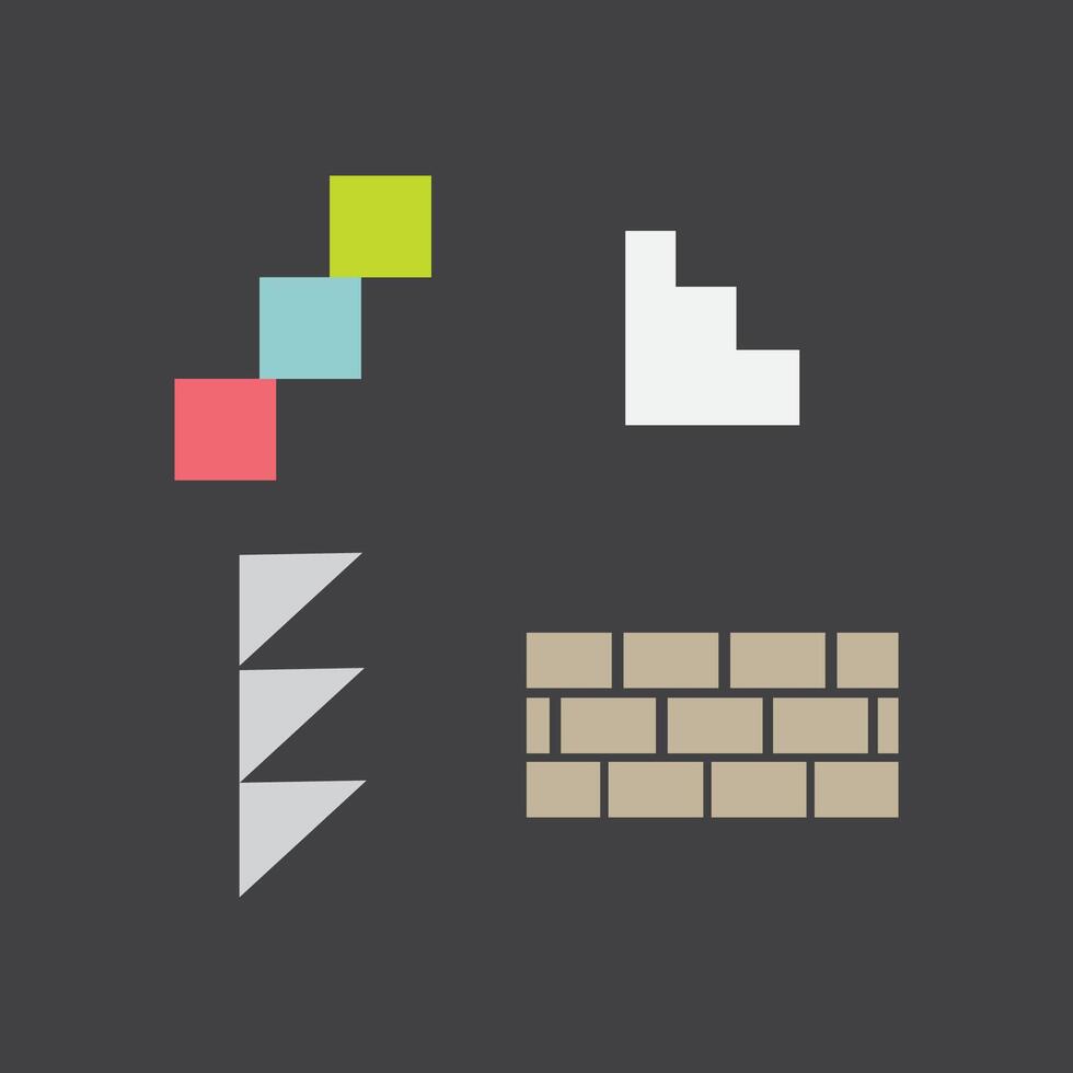 A brick wall, a brick, and a brick vector