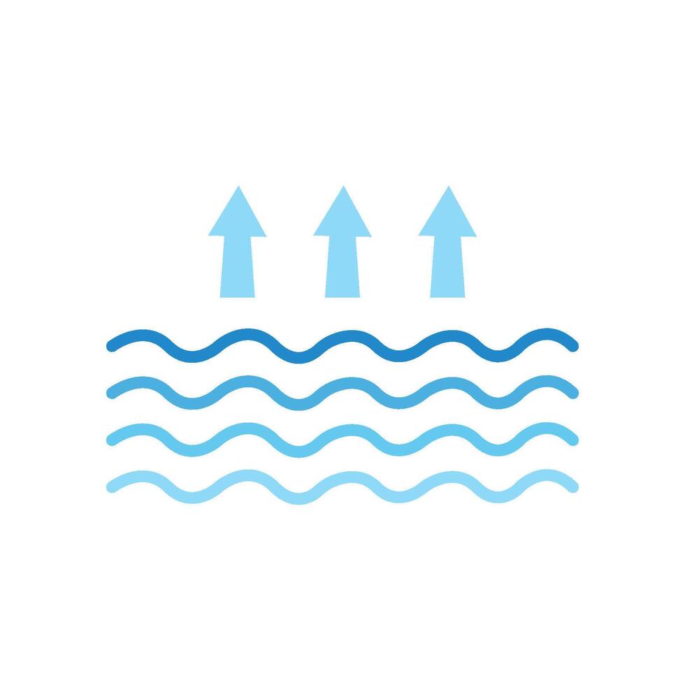 Water cycle icon illustration vector