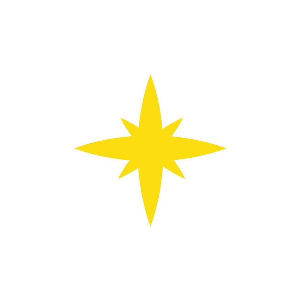 A yellow star on a white background vector