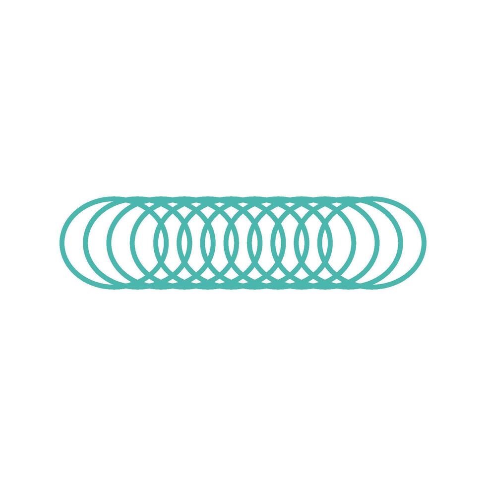 A line of circles on a white background vector