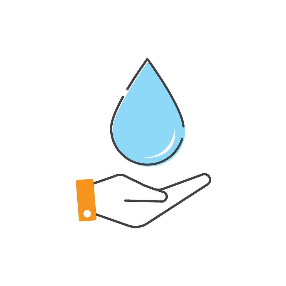 Water drop icon illustration vector