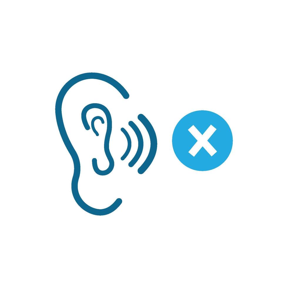 Noise cancellation icon, illustration vector