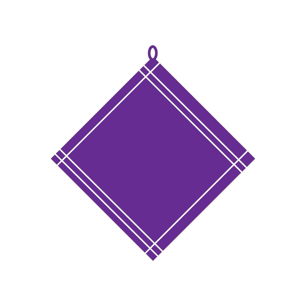 A purple square with a diamond shape on it vector