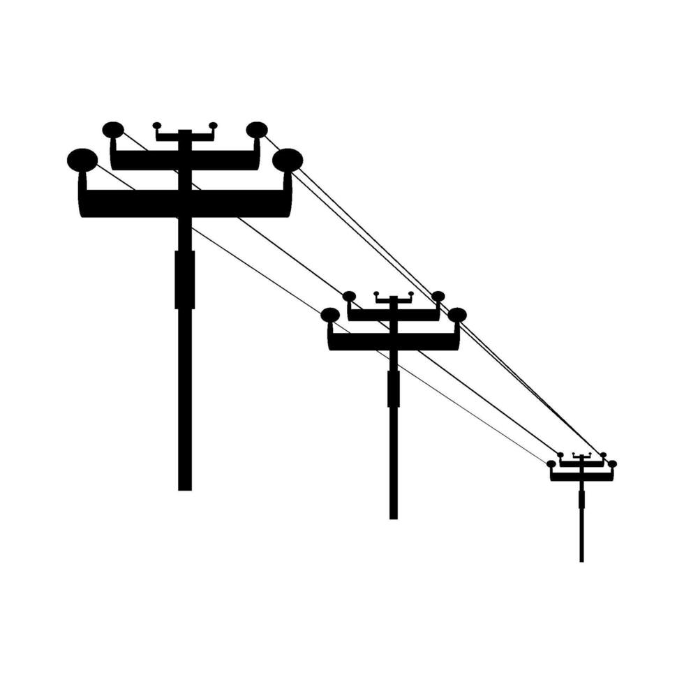 lighting electricity pole icon image illustration logo vector