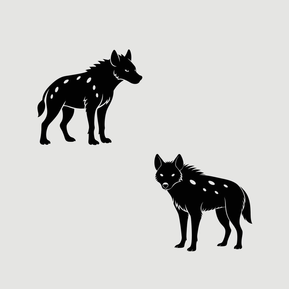 hyena silhouette bundle vector