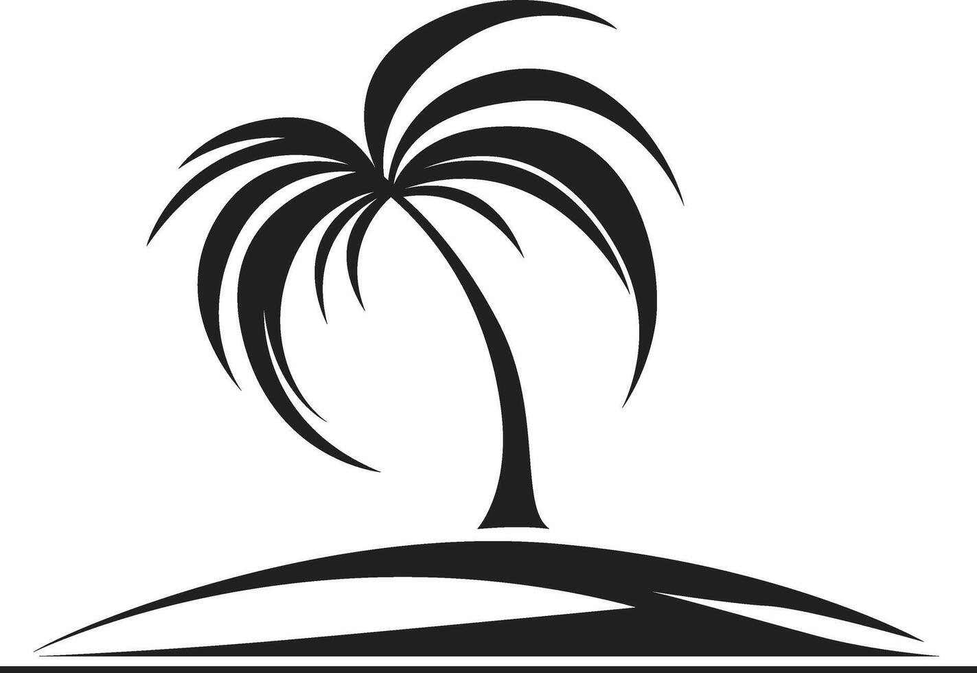 Minimalistic palm clip art vector