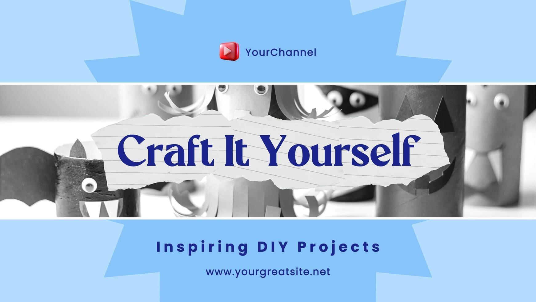 Craft Inspiring Project Youtube Banner template