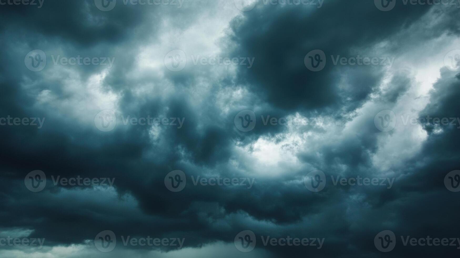 The sky is dark and cloudy, with a storm brewing photo
