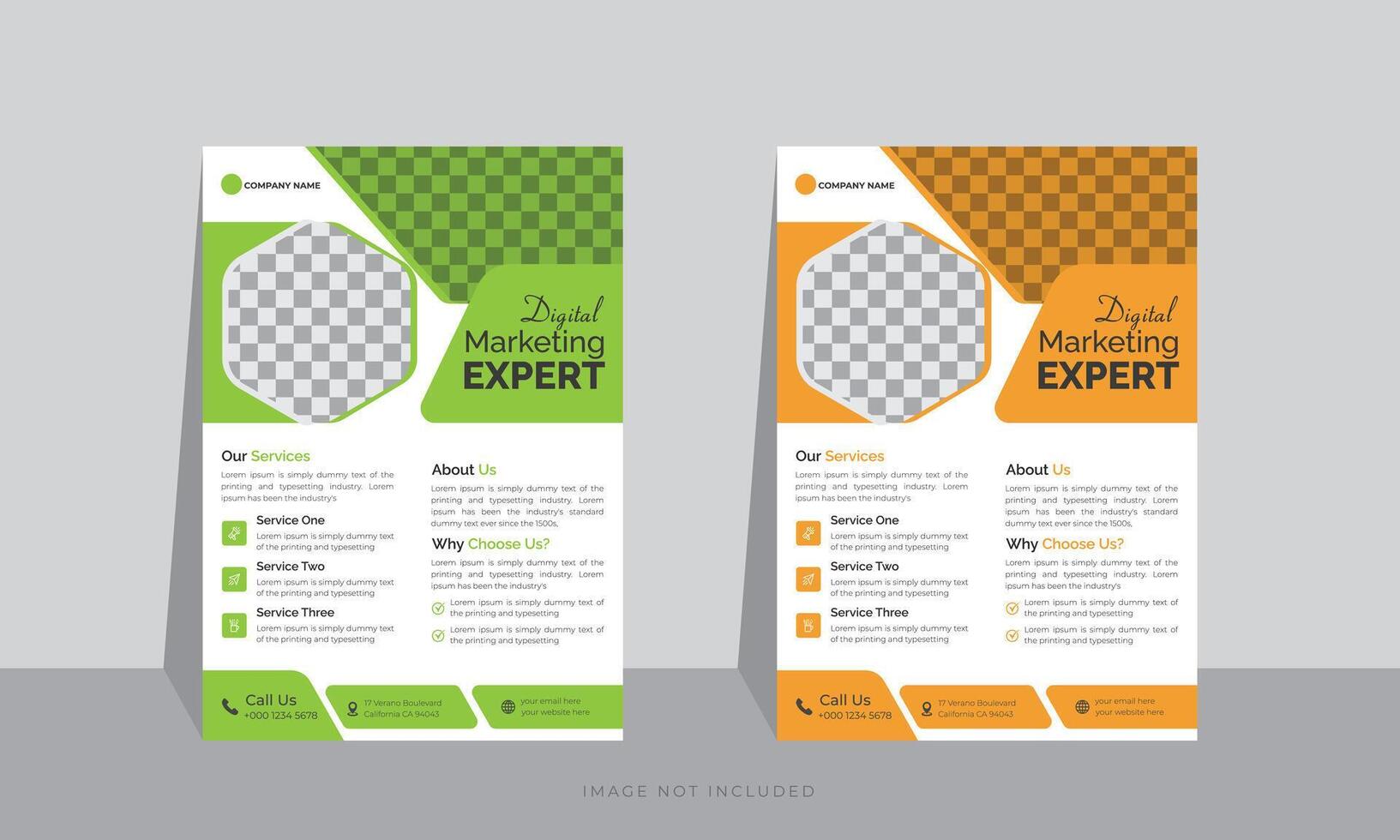 Professional business flyer or poster design template vector