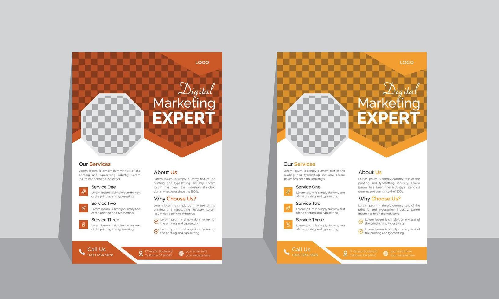 A4 Business presentation Poster or flyer design template vector