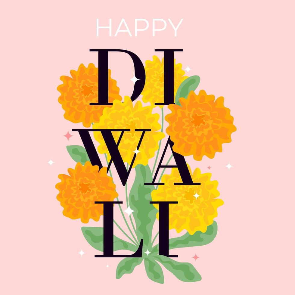 Happy Diwali, festival of light. Poster, banner and social media template. Modern concept minimalist design. design vector