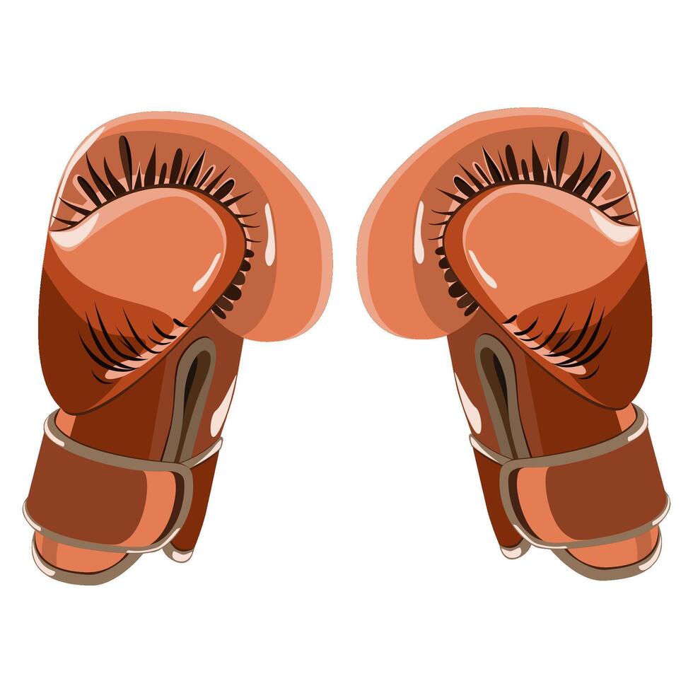 Boxing gloves isolated on white background. vector