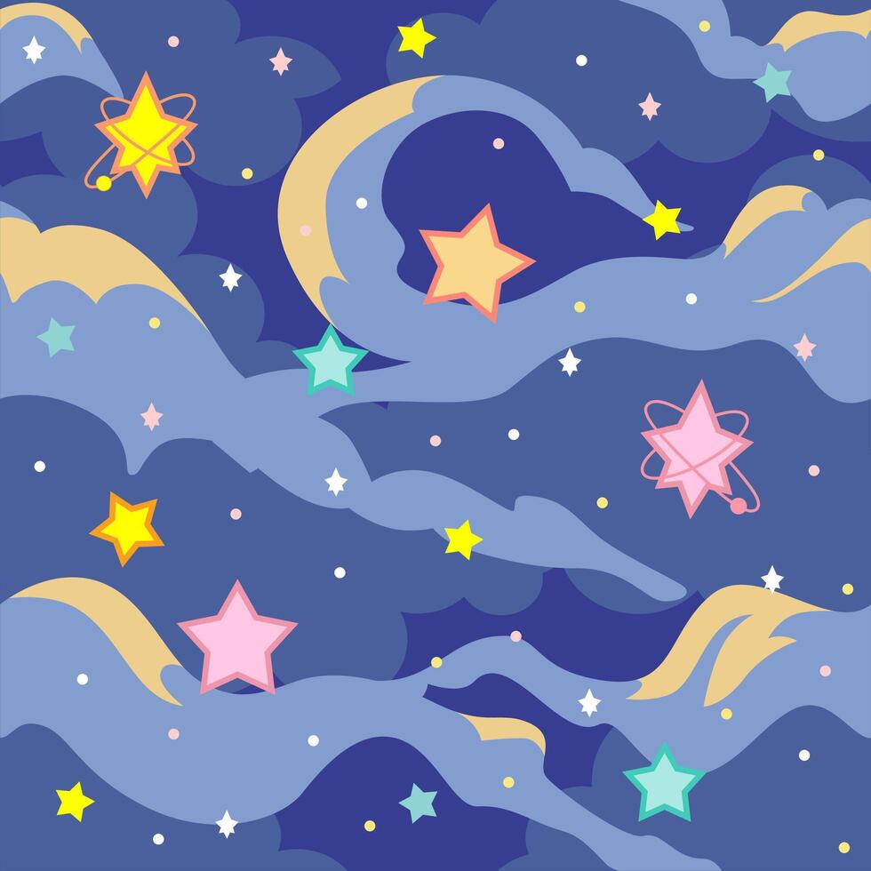 a galaxy pattern seamless background vector