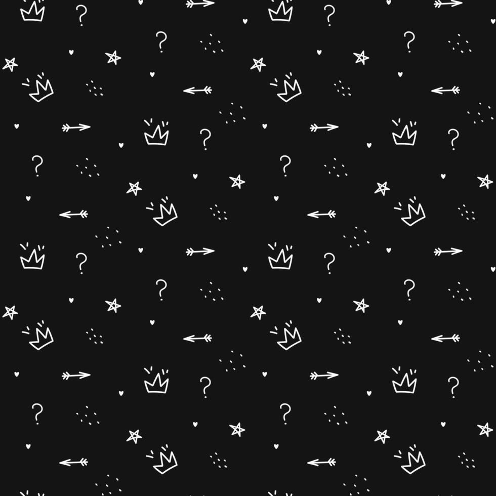 black and white seamless pattern vector