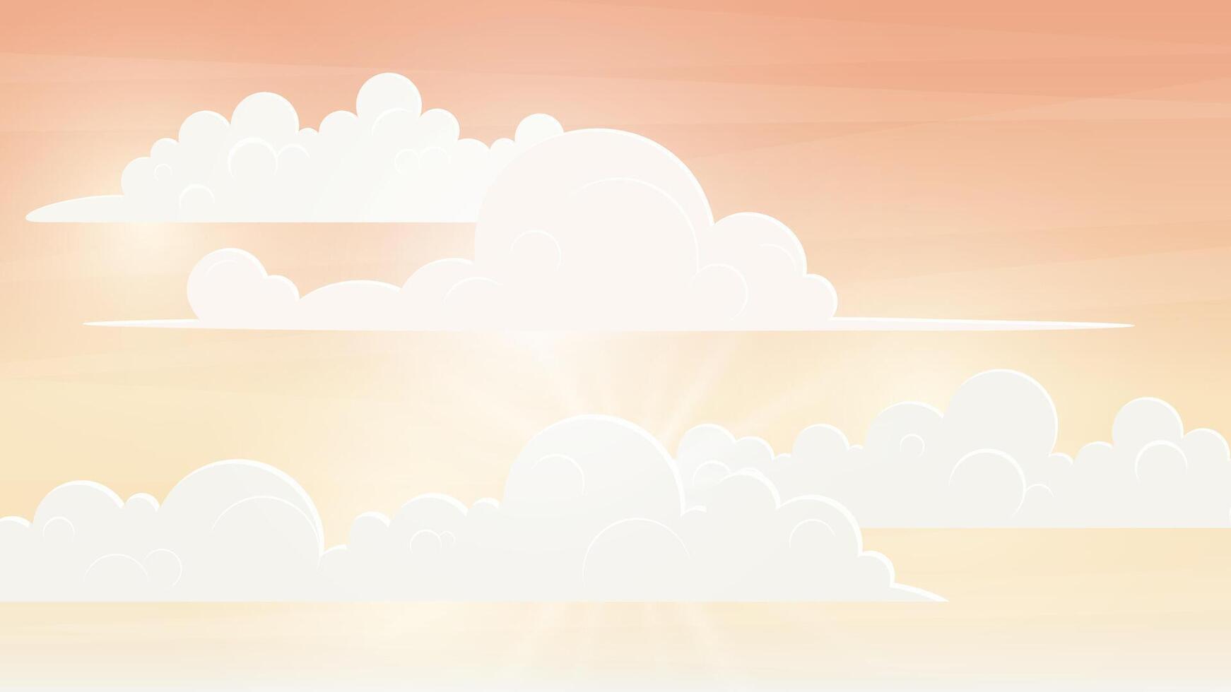 sky with cumulus clouds vector