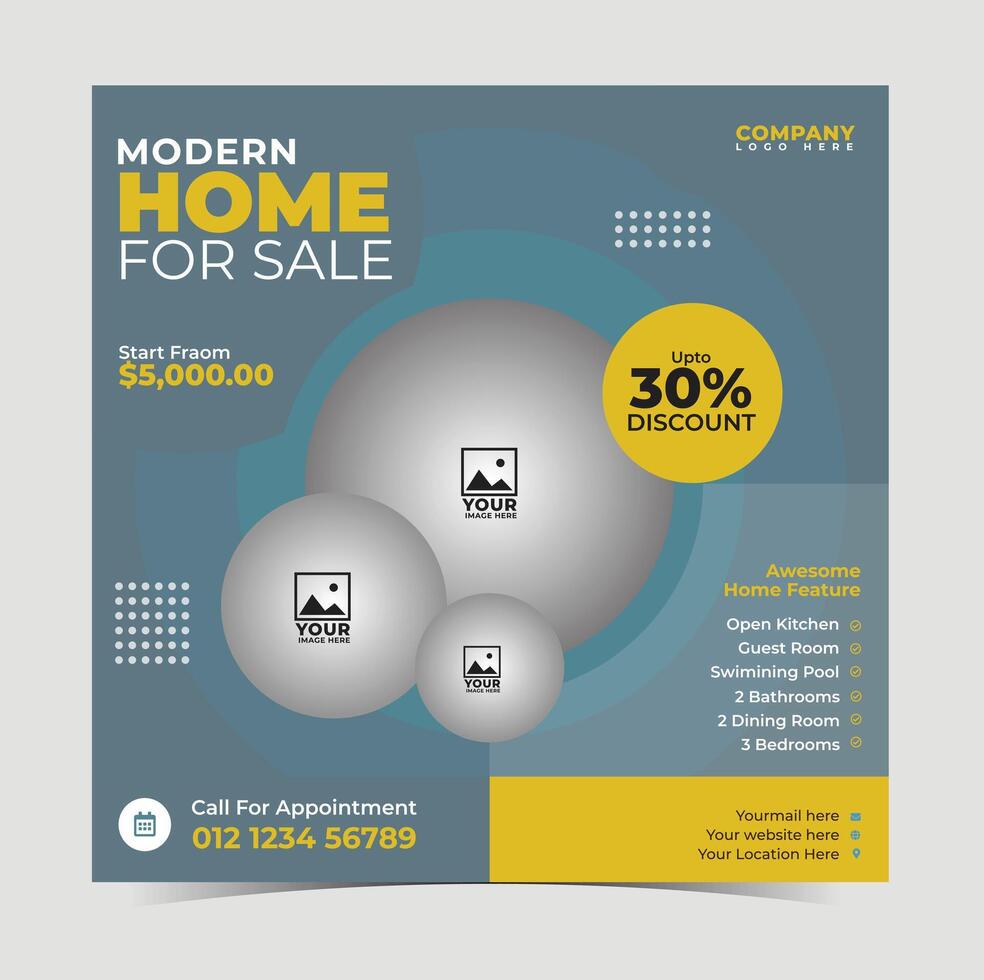 Real Estate Business Brochure Layout vector