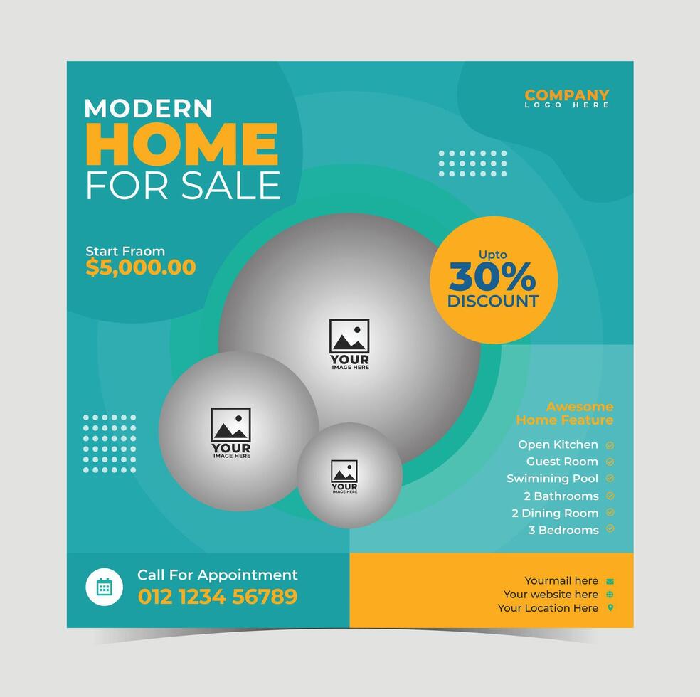 Real Estate Realtor Flyer Poster Template vector