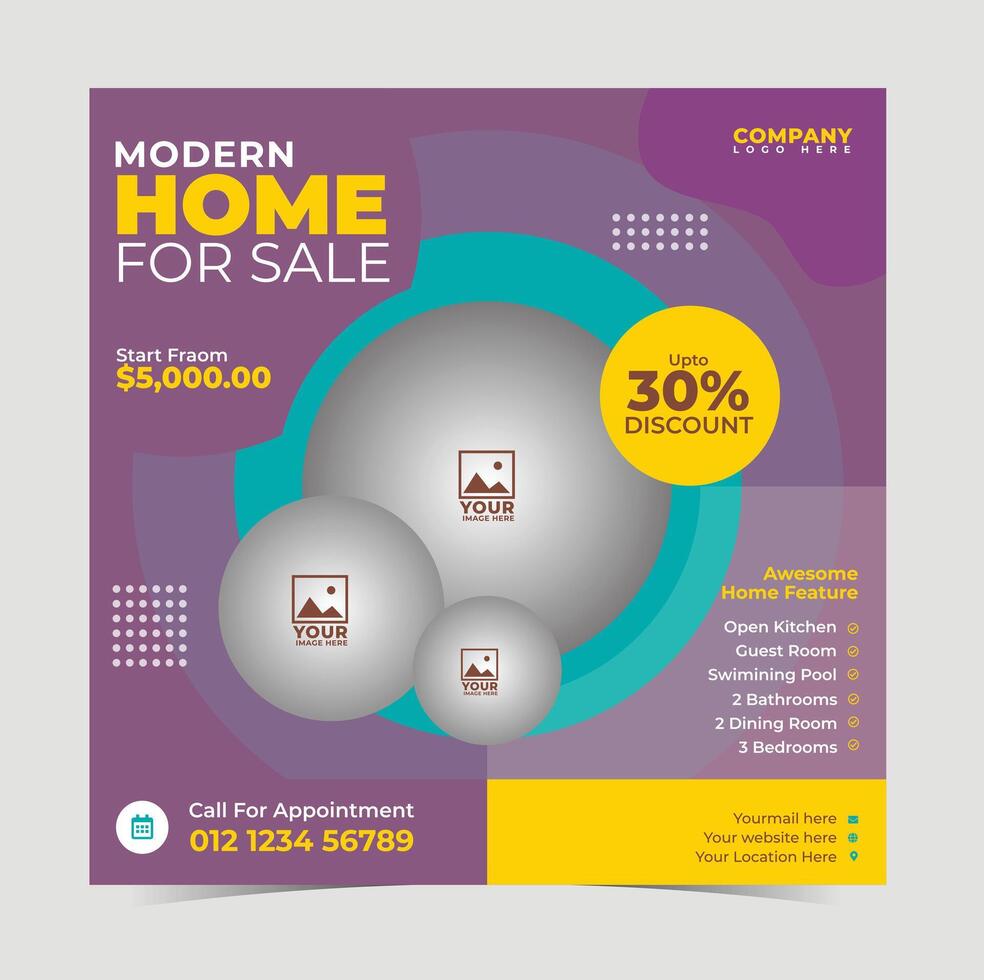 Real Estate Realtor Flyer Poster Template vector