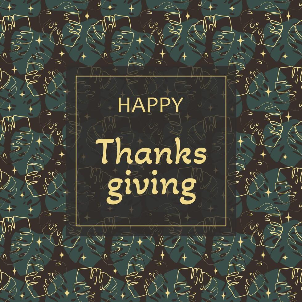 Happy Thanksgiving Day design. Typography design for greeting card vector