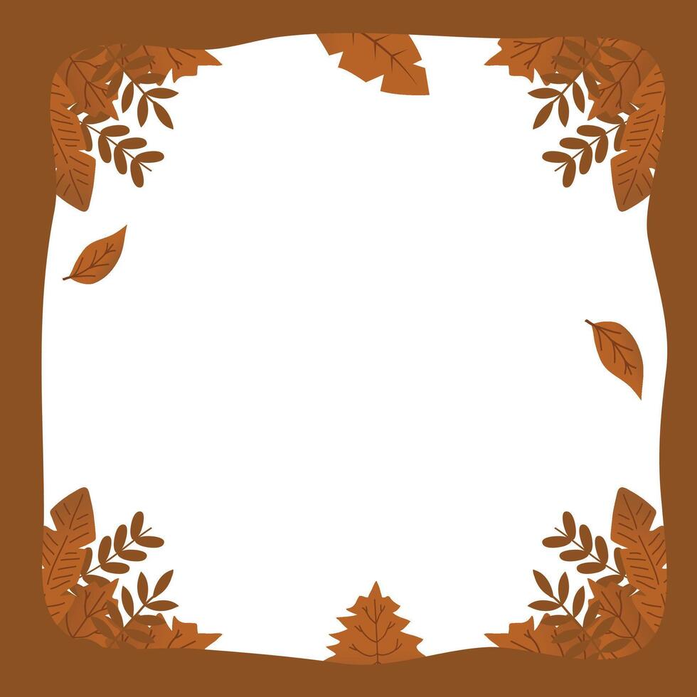 Design frame autumn theme background. illustration vector
