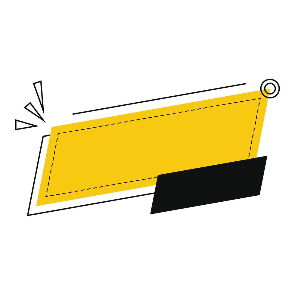 Yellow and black text box sale banner vector