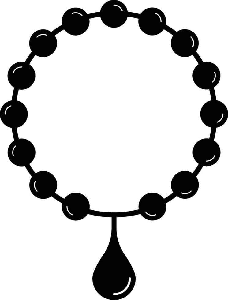 Necklace, Jewelry. Simple Fashion Icon. vector