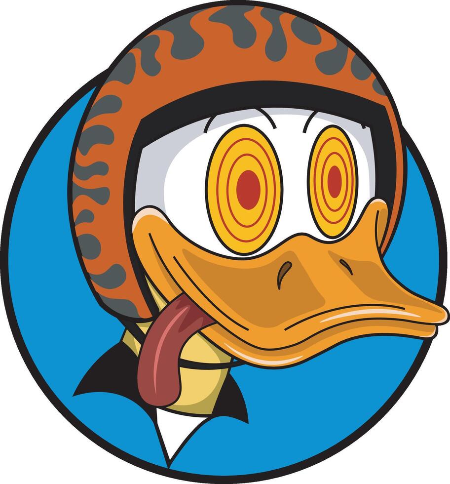 Duck Racer Illustration vector