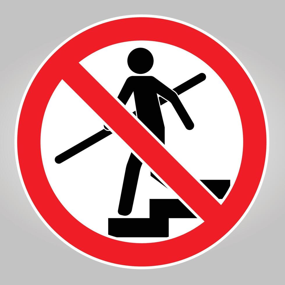 No Access Sign for Stairs Safety Alert vector