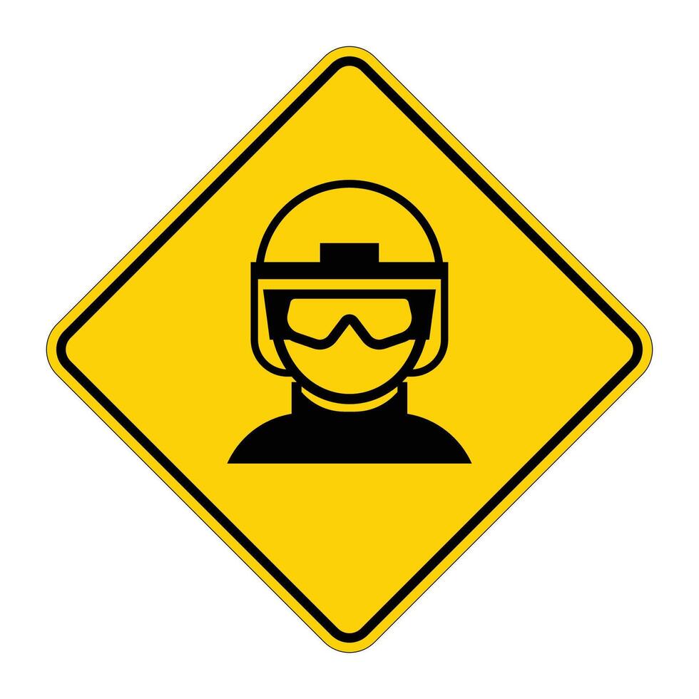 Caution Symbol for Protective Gear Display vector