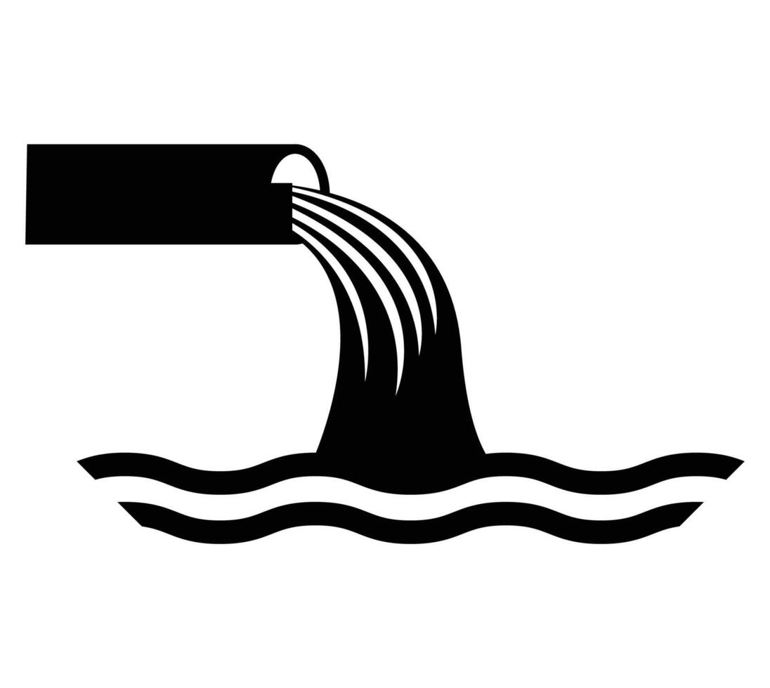 Industrial Waste Discharge into Water Body vector