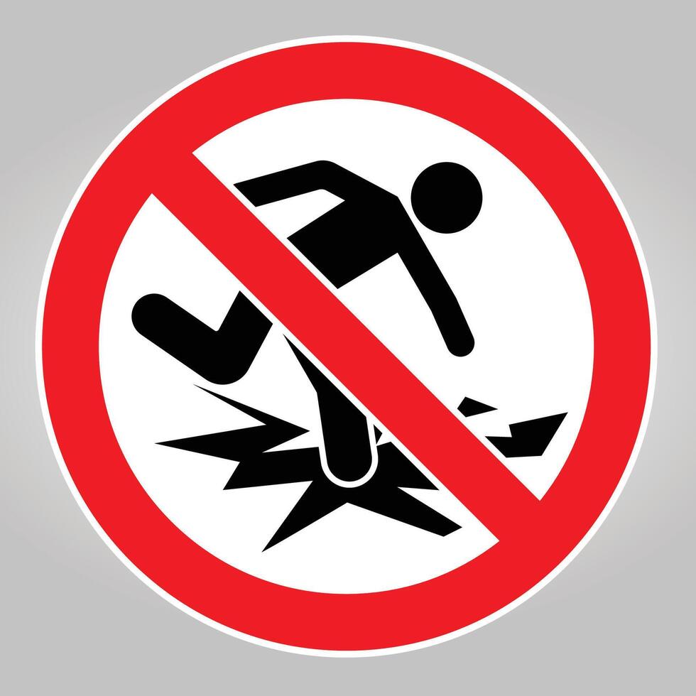 Caution Don't Slip Sign Icon Design vector