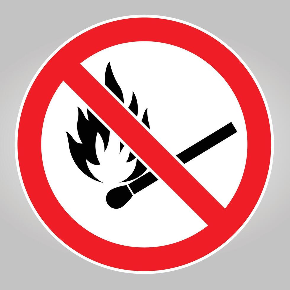 No Fire Symbol for Safety and Caution vector
