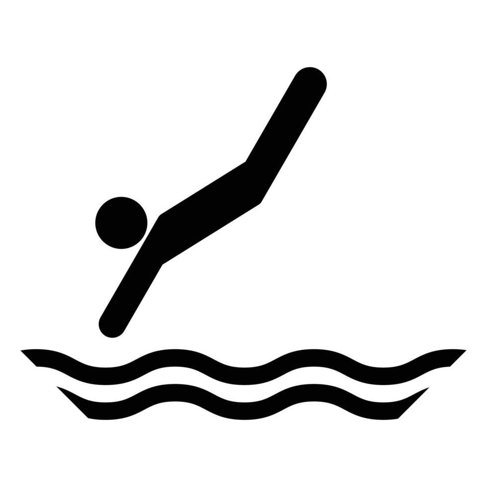 Person Diving into Water Icon vector