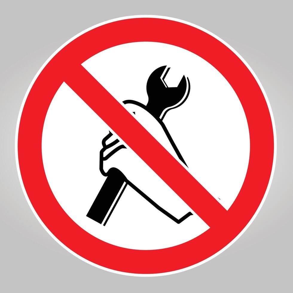 No Tools Symbol for Restricted Areas or Zones vector