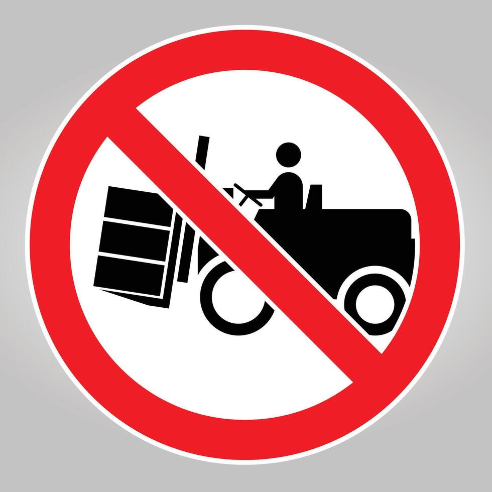 No Entry Symbol for Tractors and Heavy Machinery vector