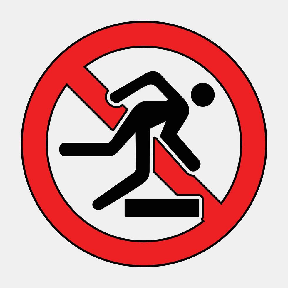 Warning Sign for Slipping Hazard in Public Areas vector