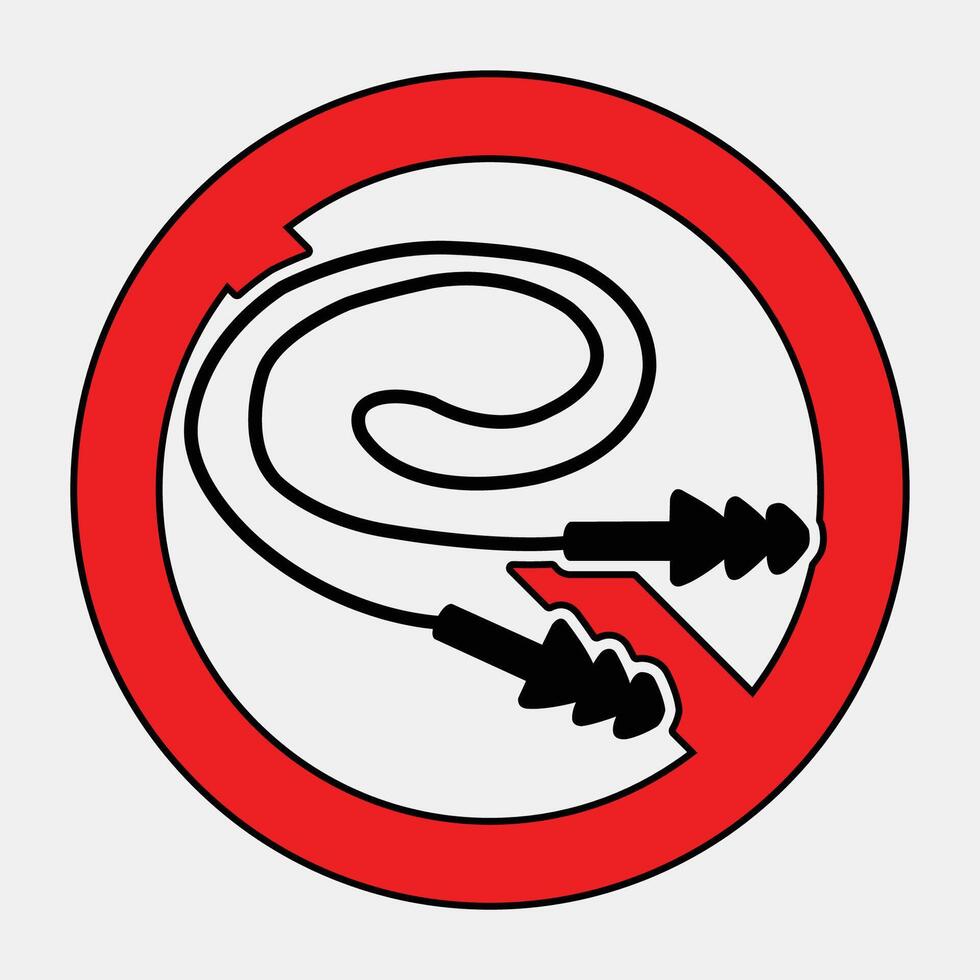 Wear Earplugs Symbol Sign Isolate on White Background, Illustration vector