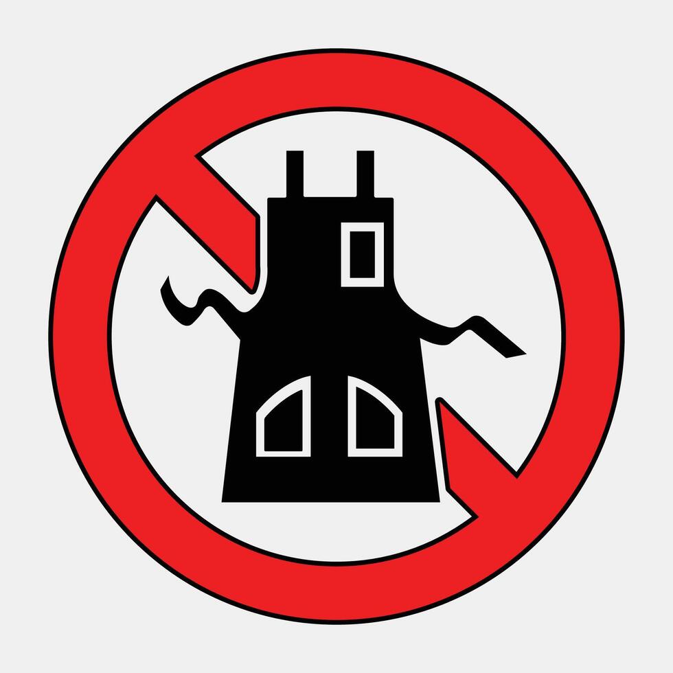 No Gasoline Symbols for Safety Warnings vector
