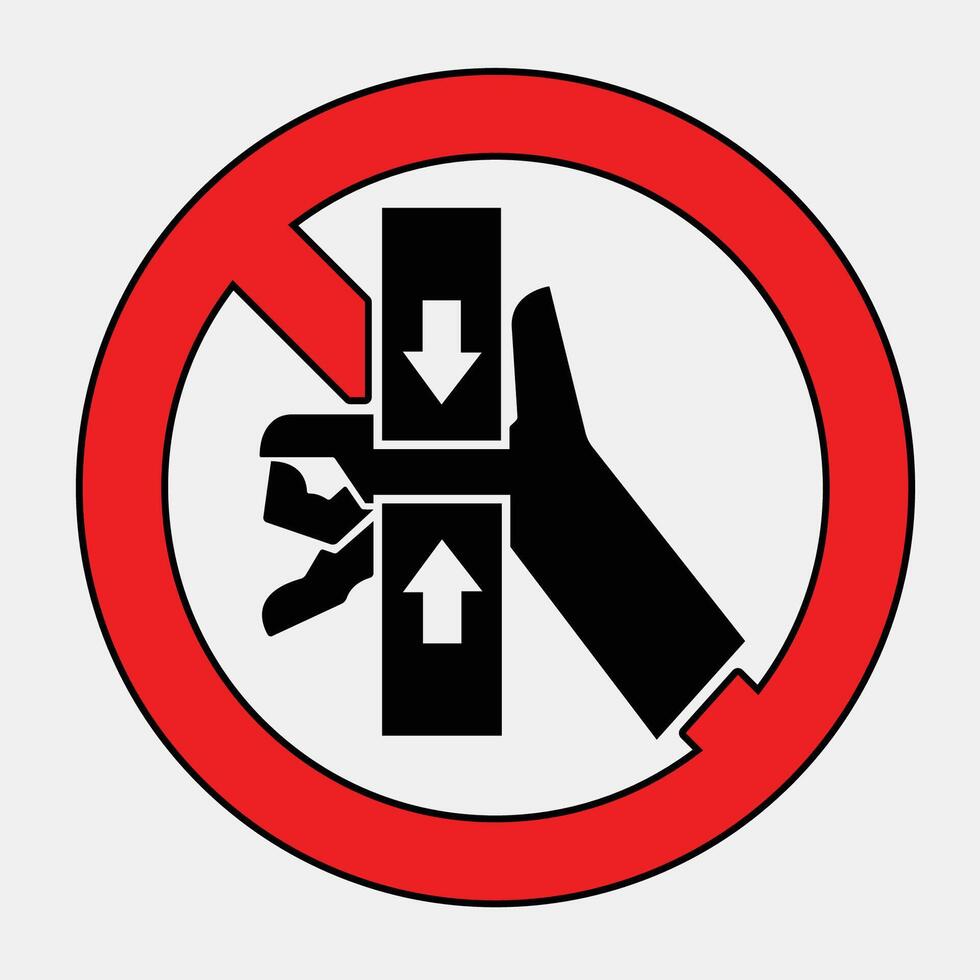 Prohibition Sign for Unsafe Actions in Workplace vector