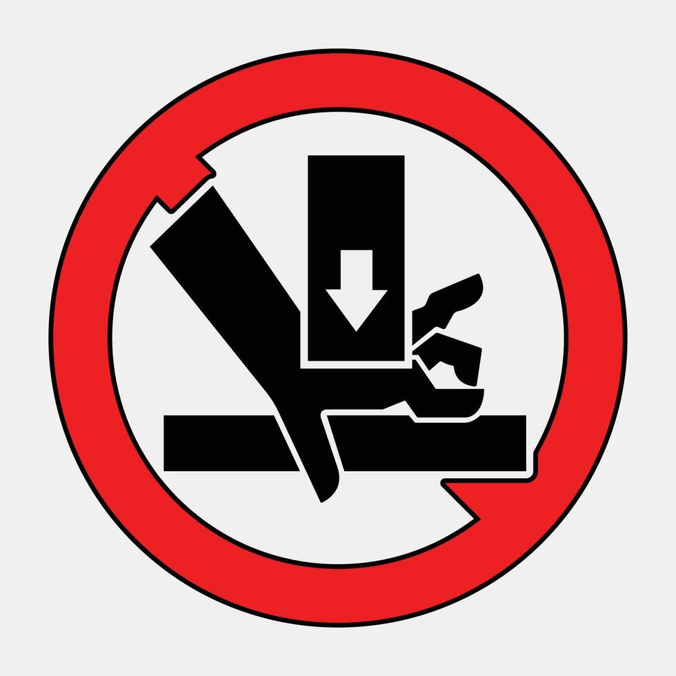 Safety Warning Sign for Machine Operation Precautions vector